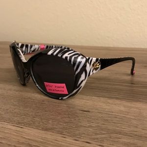 Betsey Johnson Black & White Zebra Sunglasses